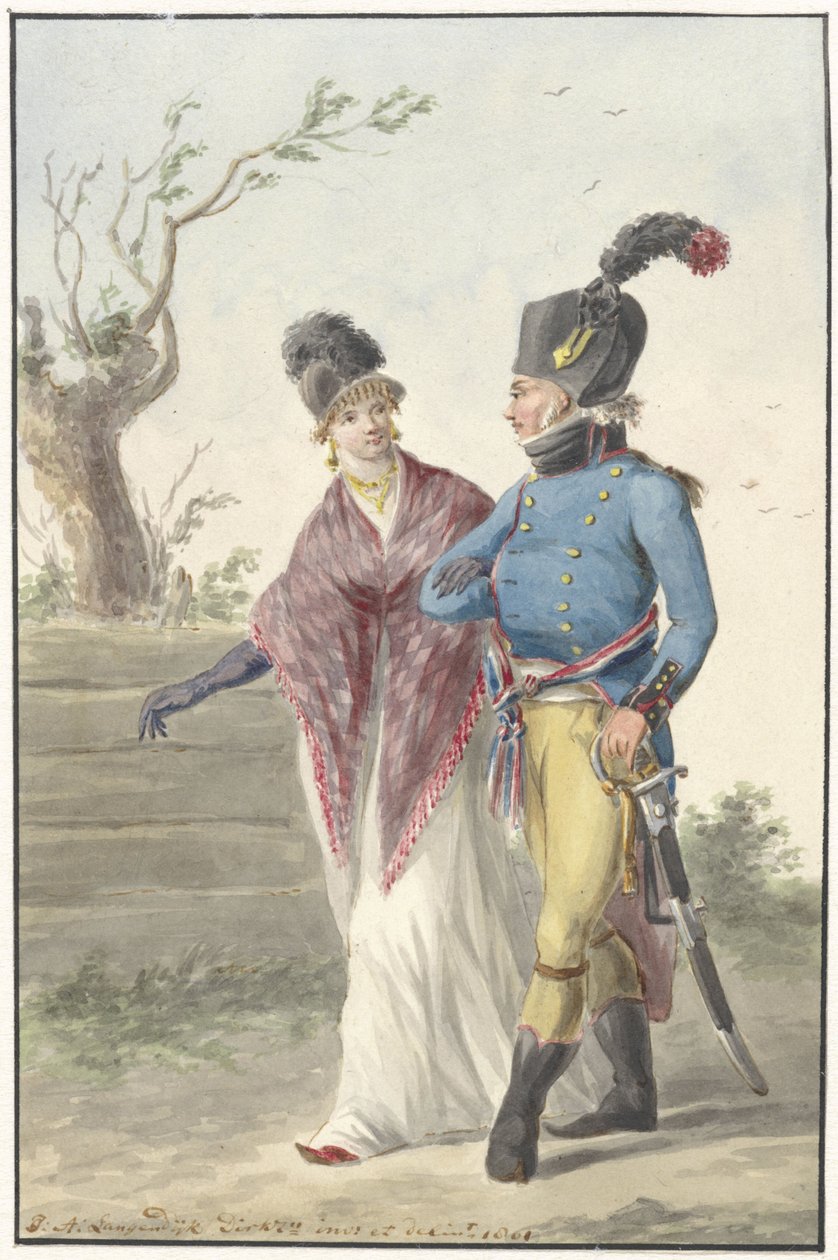 Geniens officer, 1801 af Jan Anthonie Langendijk Dzn