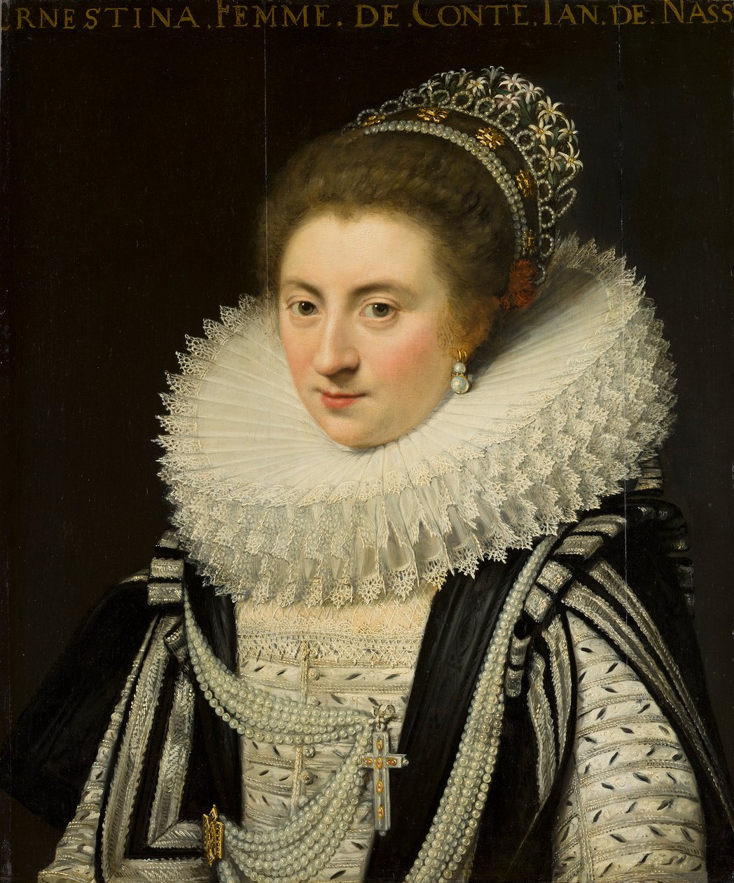 Portræt af Ernestine Yolande (1594-1663), prinsesse af Ligne, efter 1618 af Jan Anthonisz. van Ravesteyn