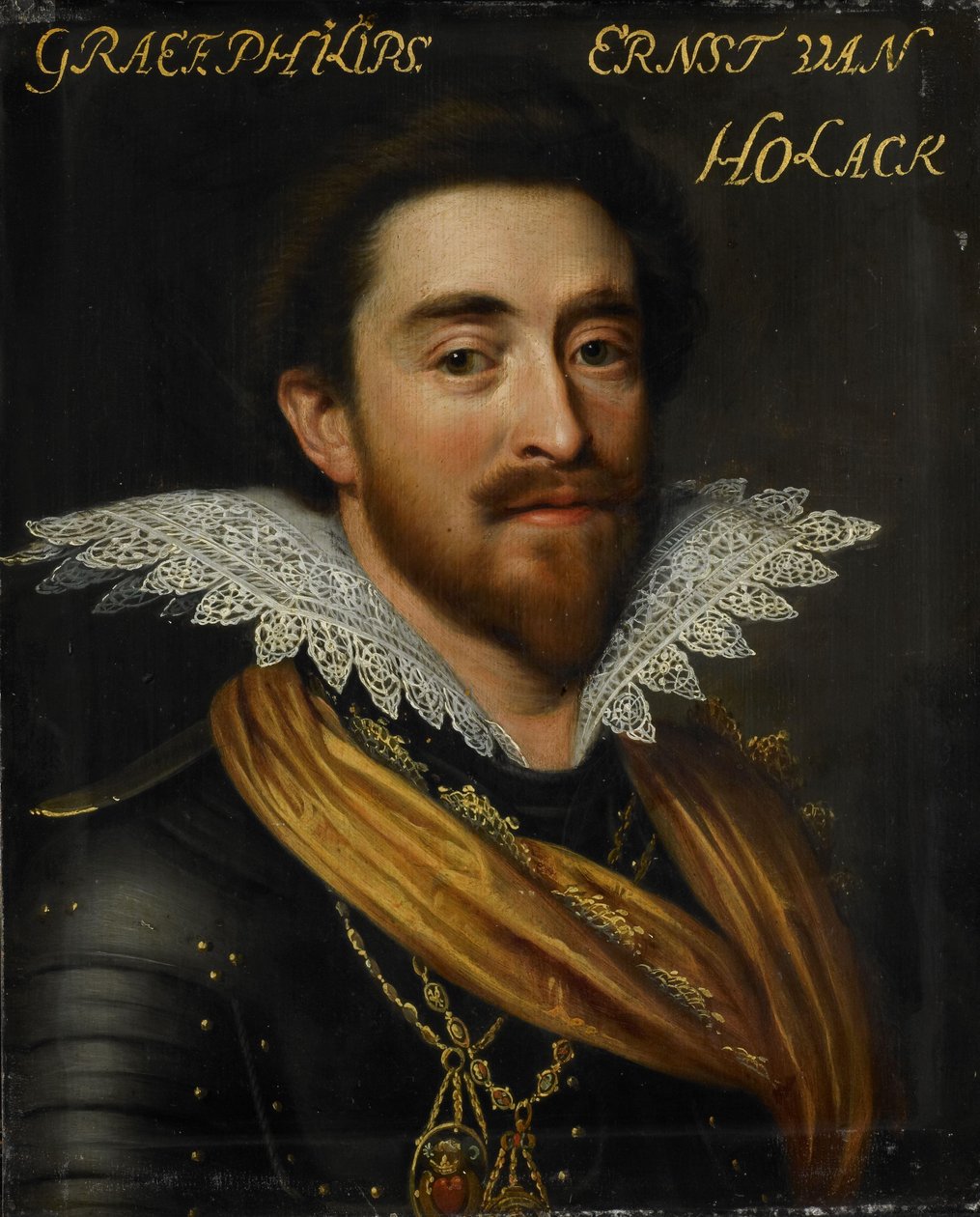 Portræt af Philipp Ernst, greve af Hohenlohe zu Langenburg af Jan Antonisz van Ravesteyn (workshop of)