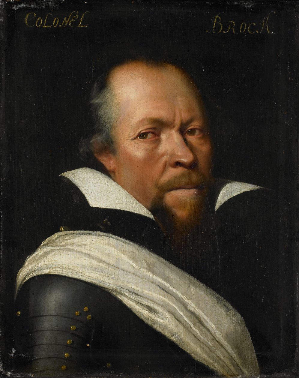 Portræt af Sir William Brog, oberst for de gamle skotske garder af Jan Antonisz van Ravesteyn (workshop of)