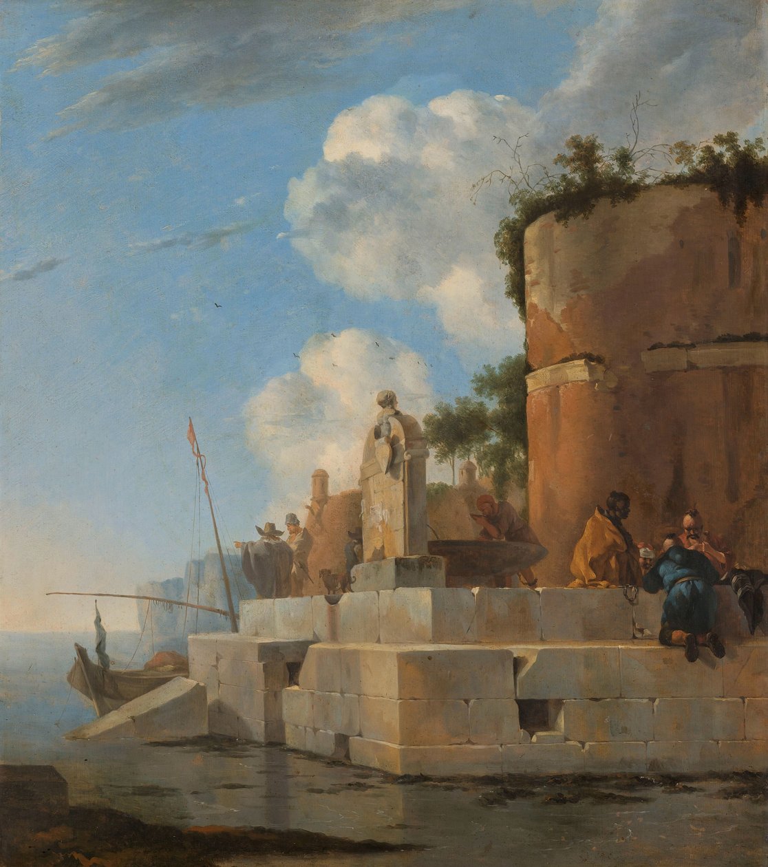 En kystruin i Italien En ruin ved vandet i Italien af Jan Asselijn