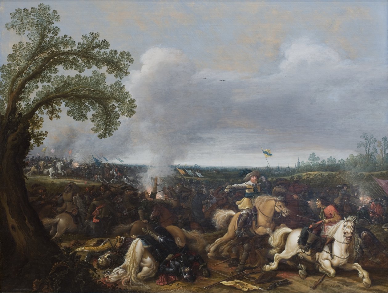 Kong Gustav II Adolf af Sverige i slaget ved Lützen den 16. november 1632 af Jan Asselijn