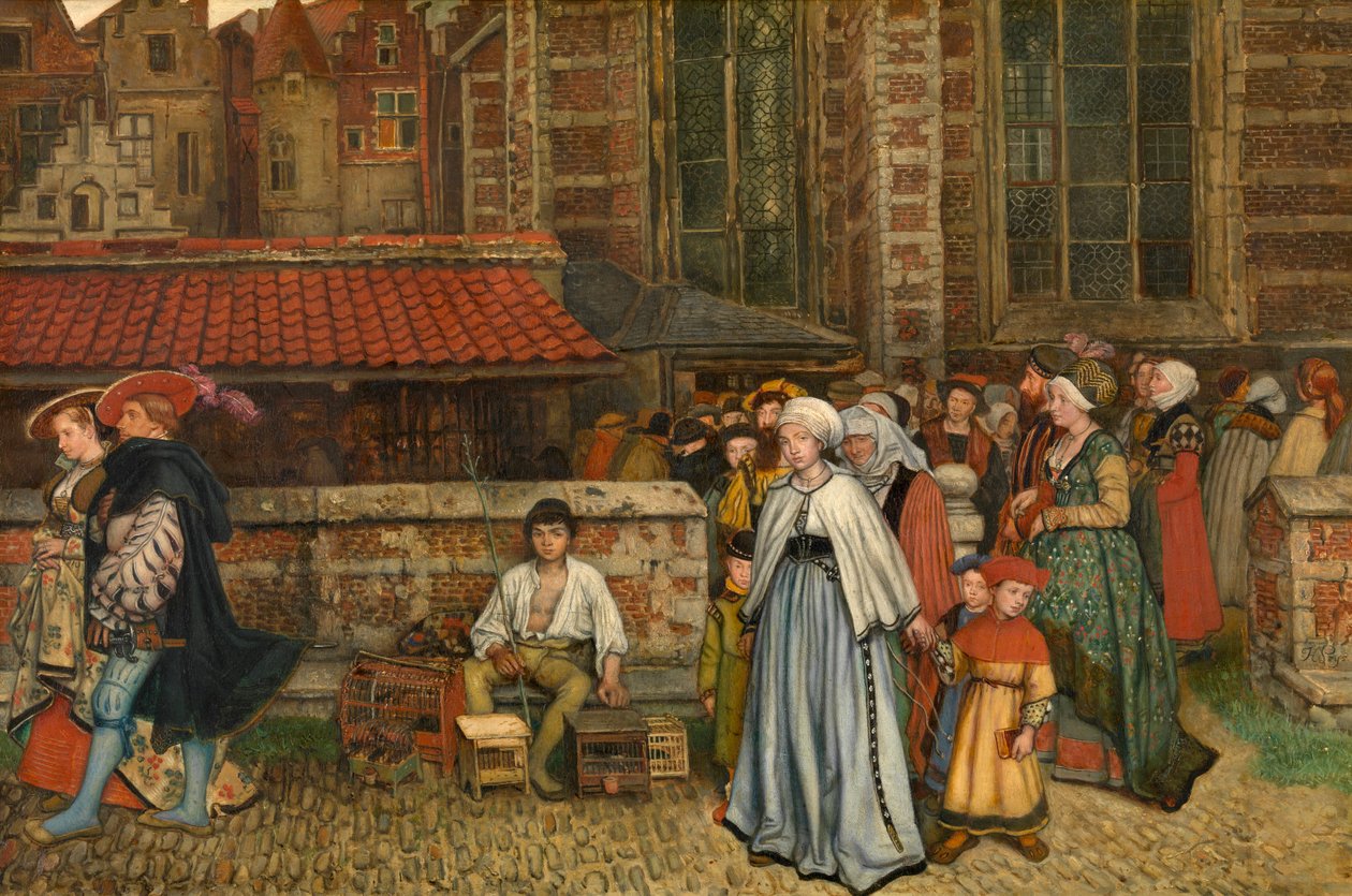 Efter masse (olie på panel) af Jan August Hendrik Baron Leys