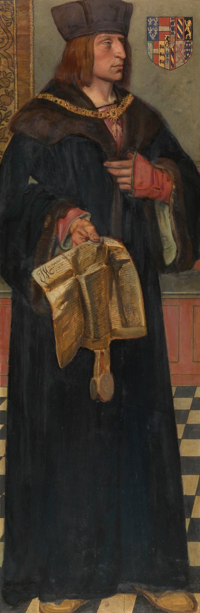 Maximilian I, hellig romersk kejser (olie på panel) af Jan August Hendrik Baron Leys