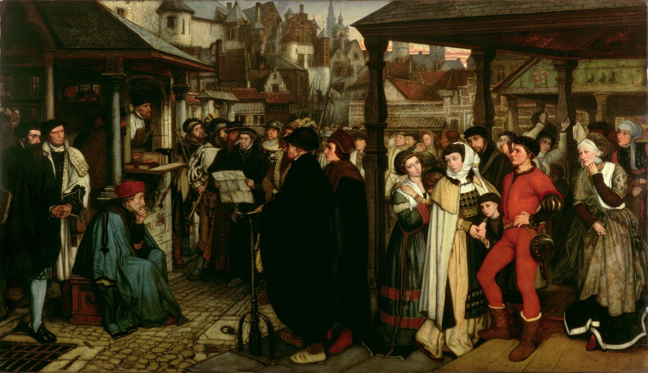 Ediktet af Karl V, ca. 1861 af Jan August Hendrik Leys