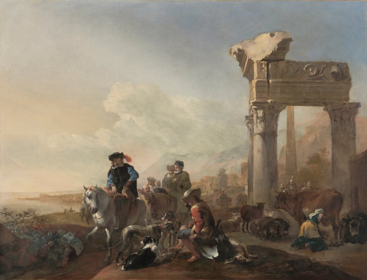 Jægere nær ruiner, 1648. af Jan Baptist Weenix