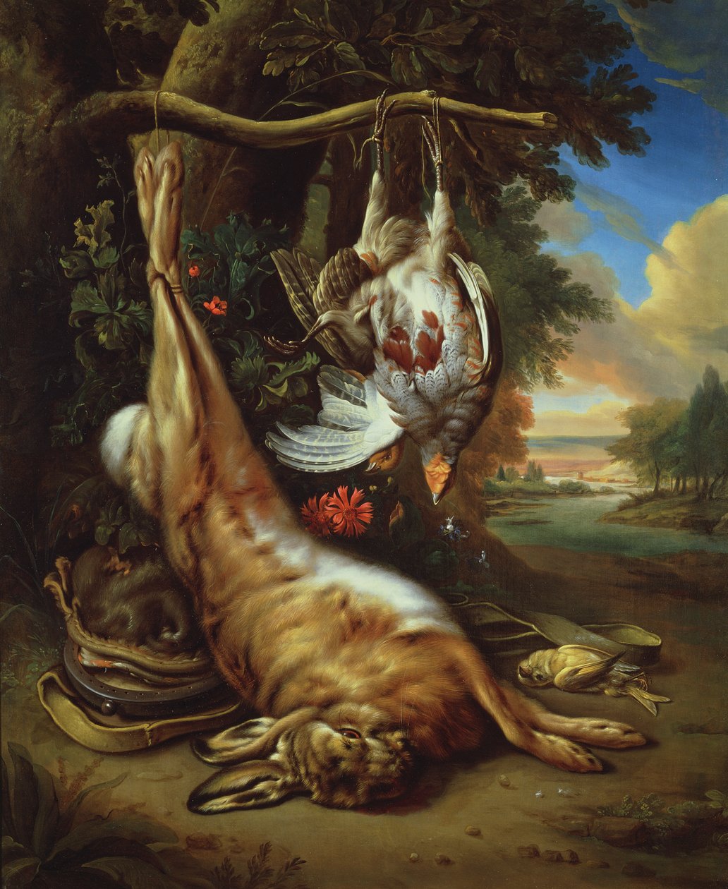 Stilleben af spillet af Jan Baptist Weenix