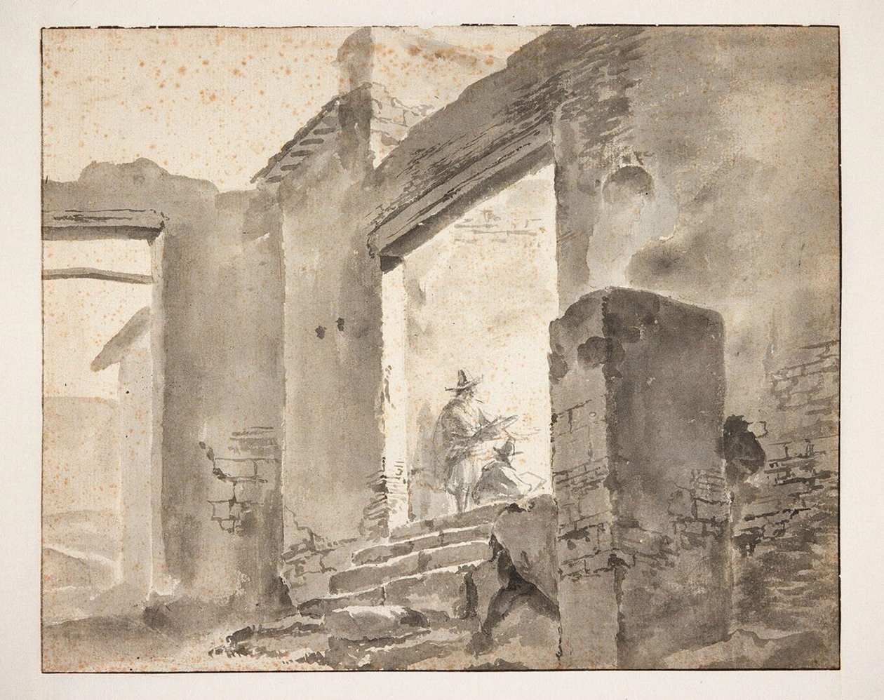 To tegnere i en ruin af Jan Baptist Weenix