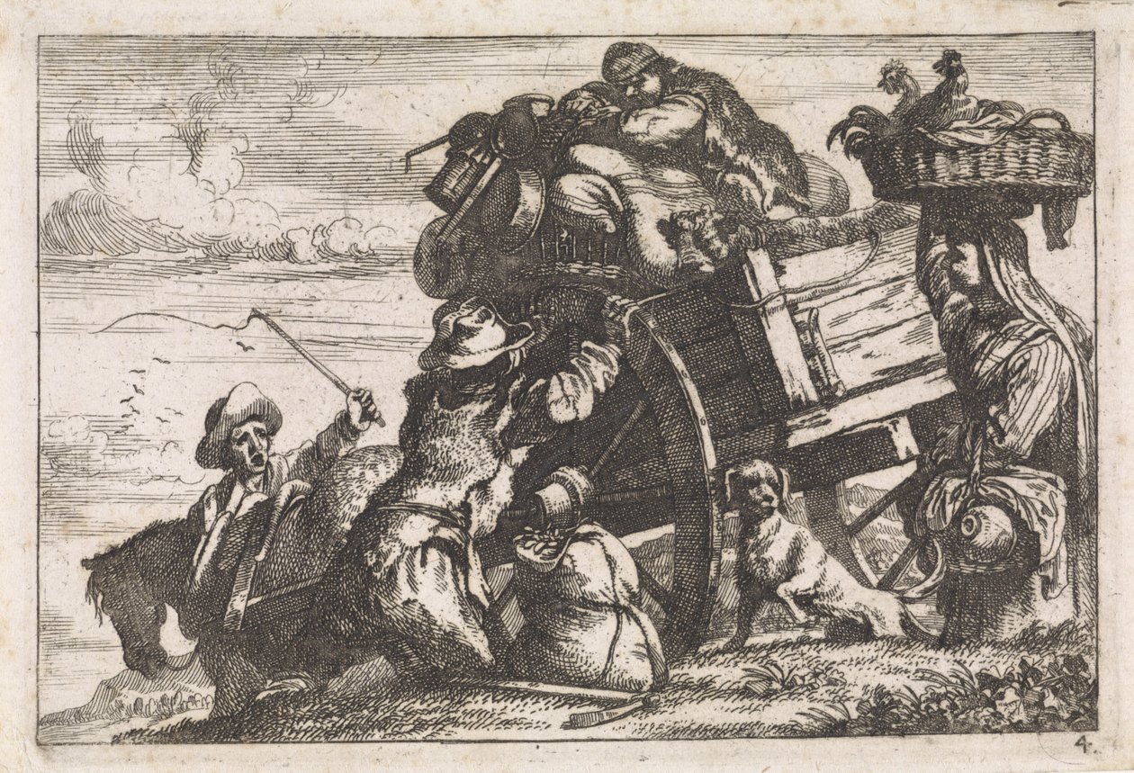 De fyre Forskellige genrer tableau (serietitel) af Jan Baptist de Wael