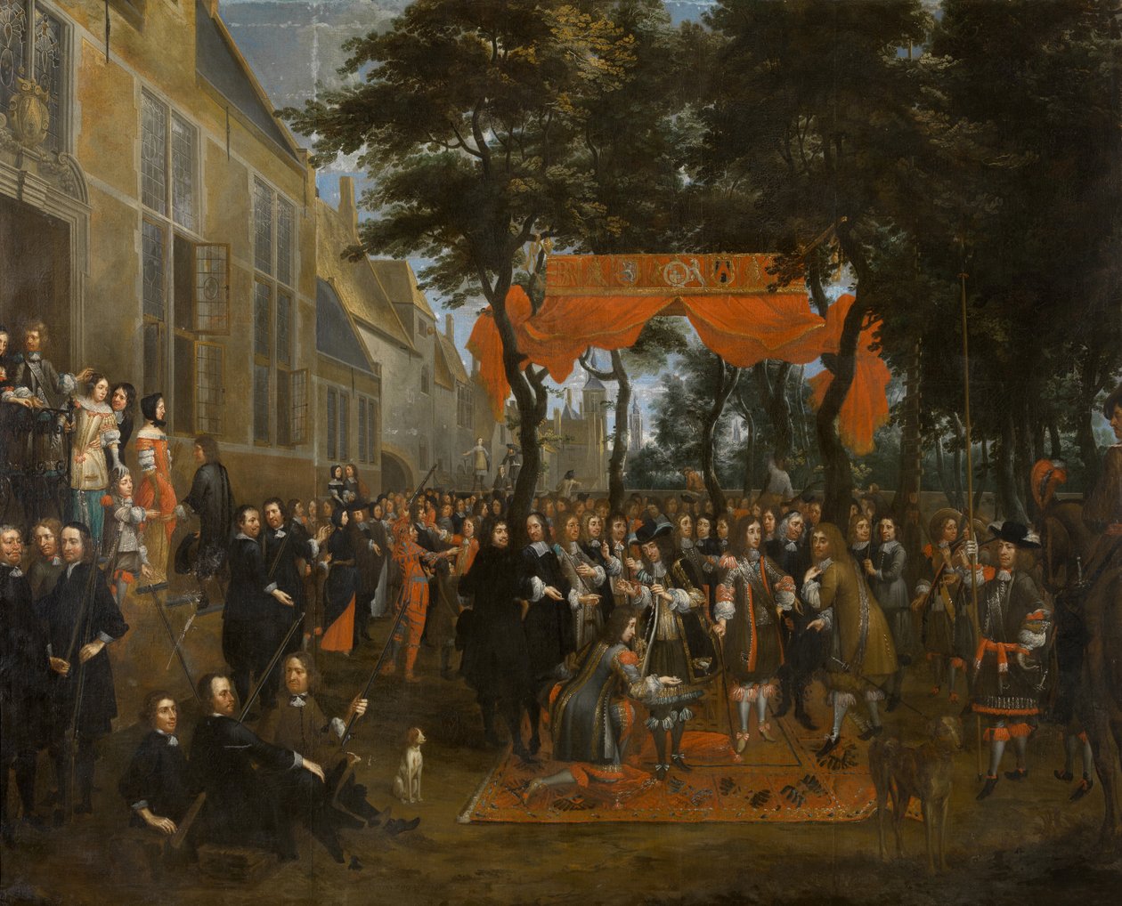 Modtagelsen af Charles II og hans brødre af Jan Baptist van Meunincxhove