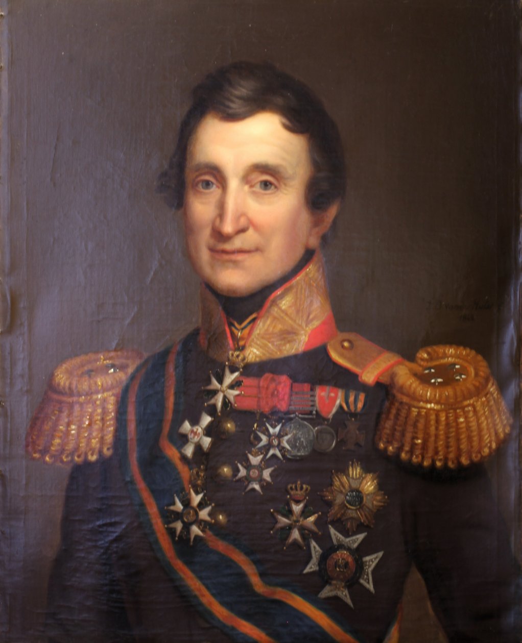 Jean-Victor de Constant-Rebecque i sin uniform som generalløjtnant i den hollandske hær af Jan Baptist van der Hulst