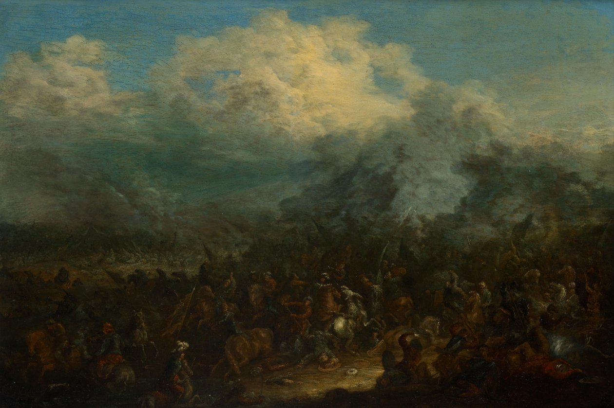 Kamp til hest af Jan Baptist van der Meiren