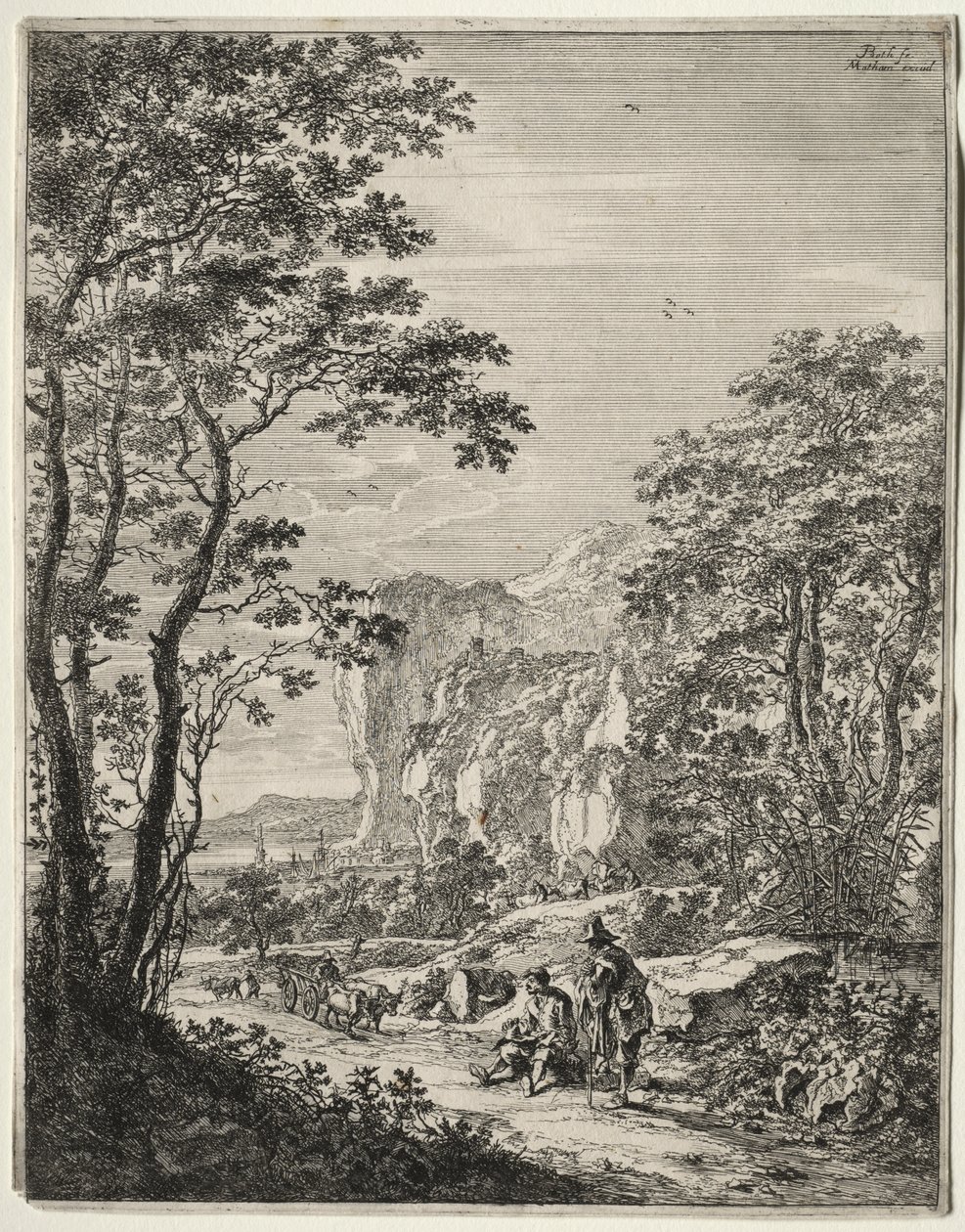 Ox-cart. Udsigt mellem Ancona og Sinigaglia af Jan Both