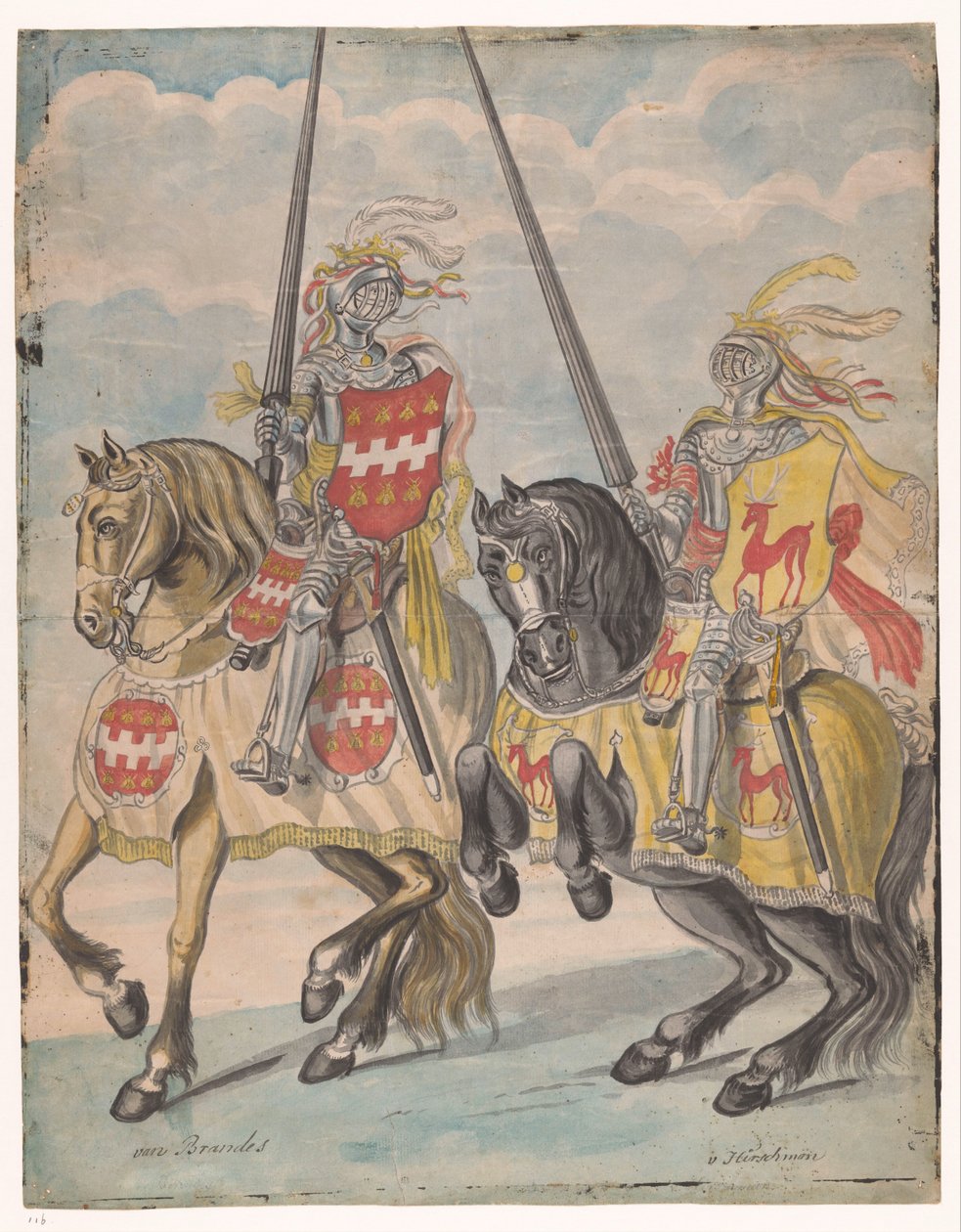 Riddere med Brandes og Hirschmans familievåben af Jan Brandes