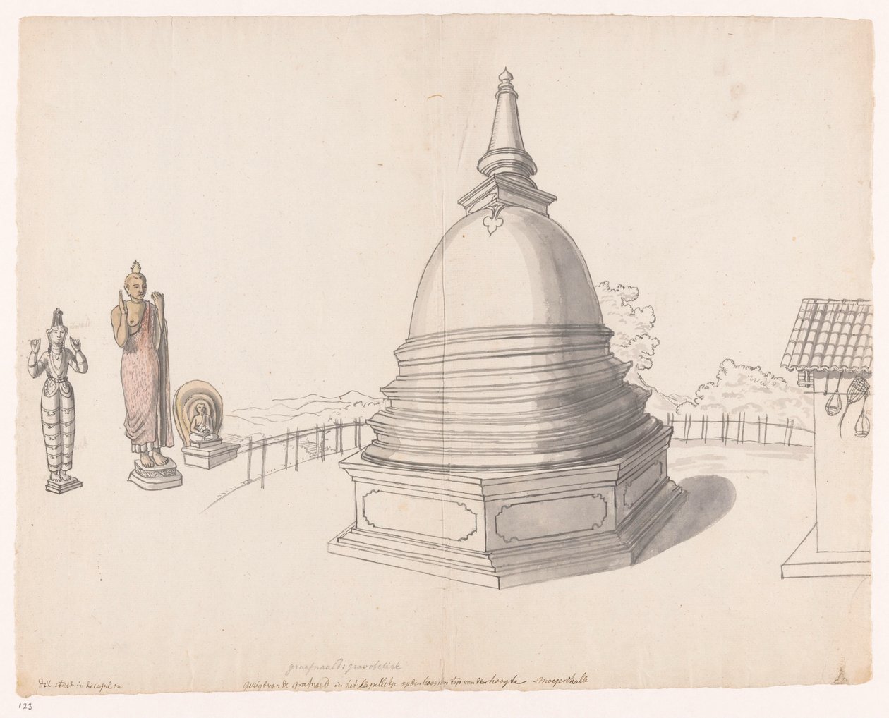 Singalese stupa te Moegerikalle af Jan Brandes