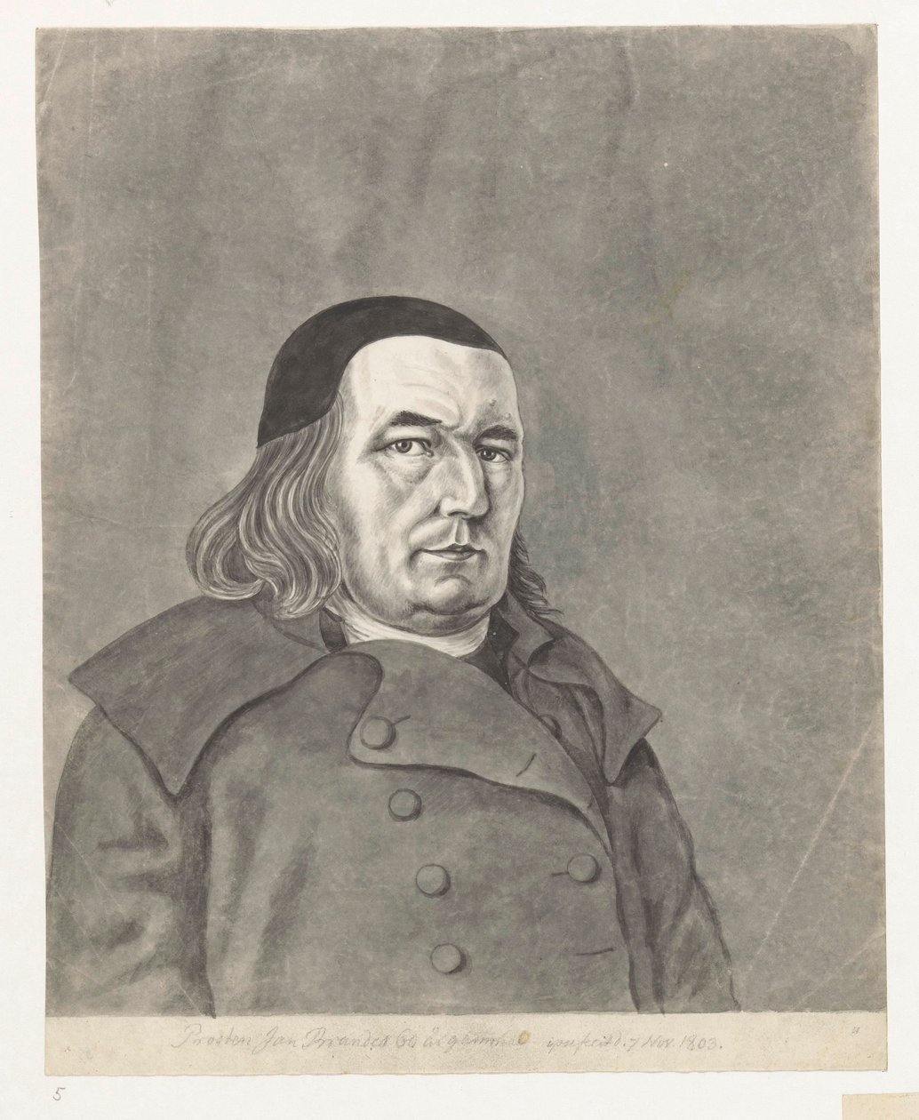 Selvportræt Jan Brandes 1803 af Jan Brandes
