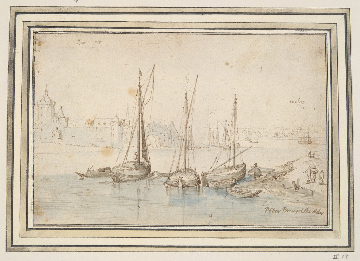 Udsigt over Ruhrort og Duisburg af Jan Brueghel the Elder