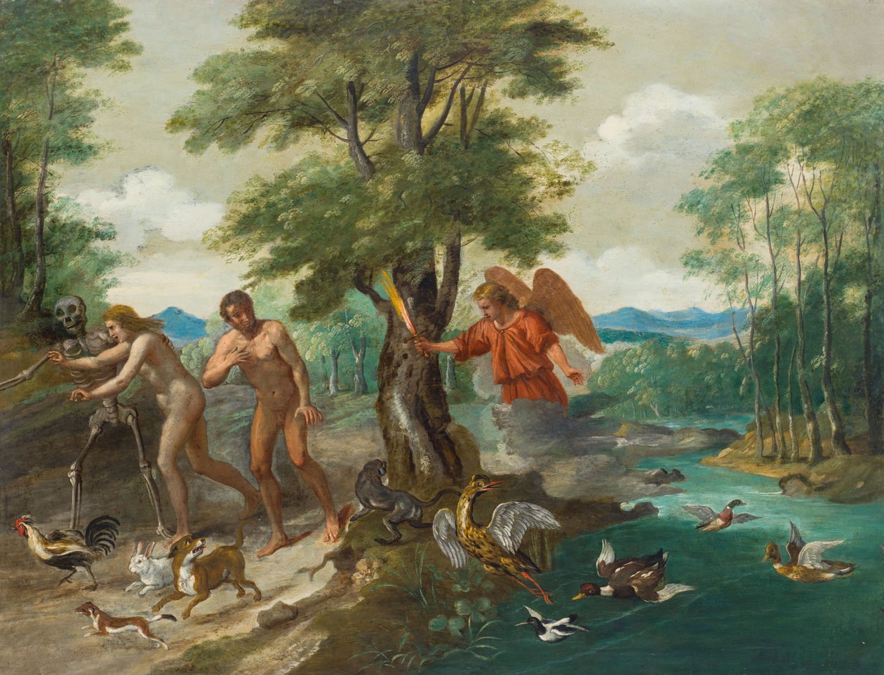 Adam og Eva i paradis af Jan Brueghel the Younger