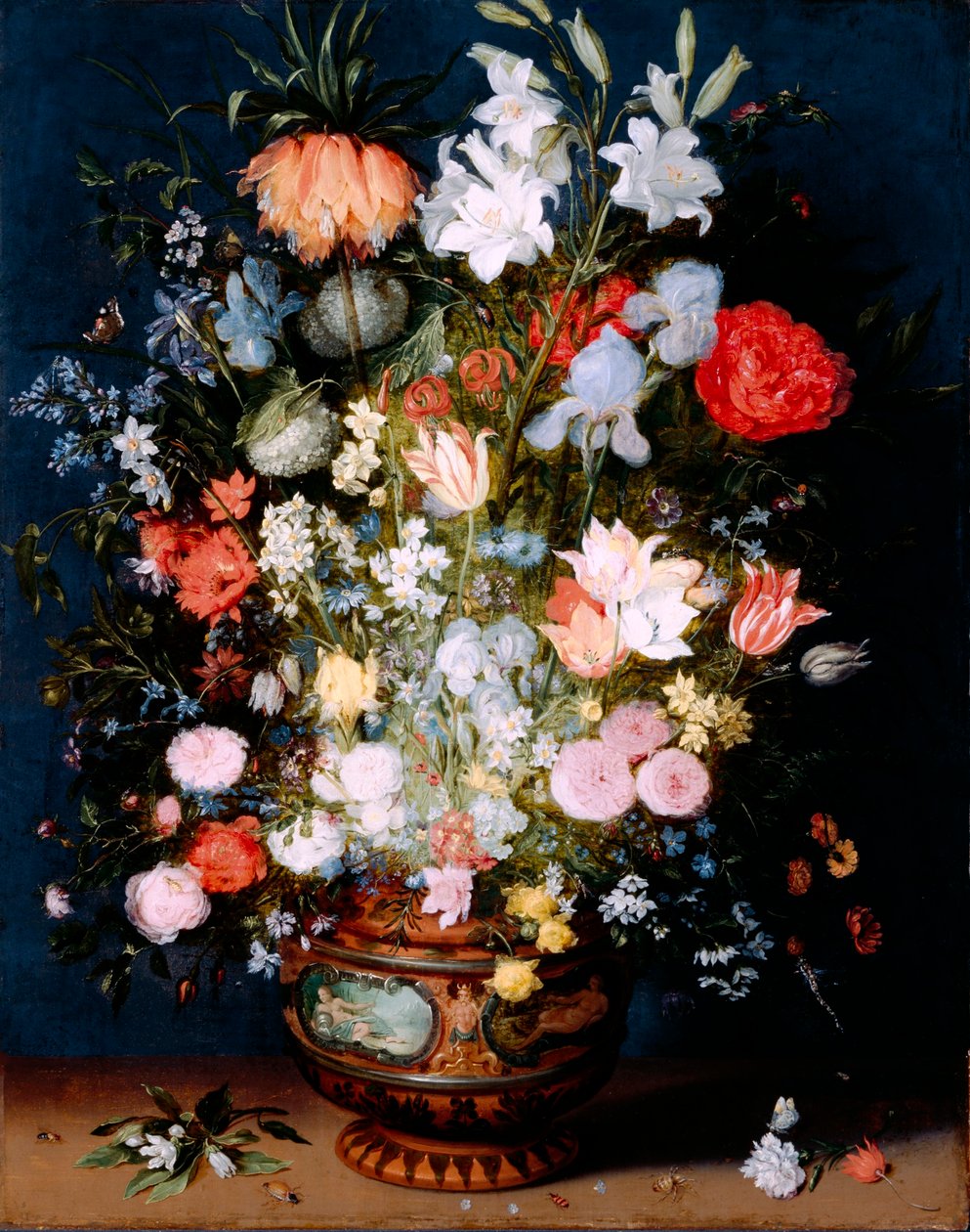 Blomsterbuket i keramisk vase af Jan Brueghel the Younger