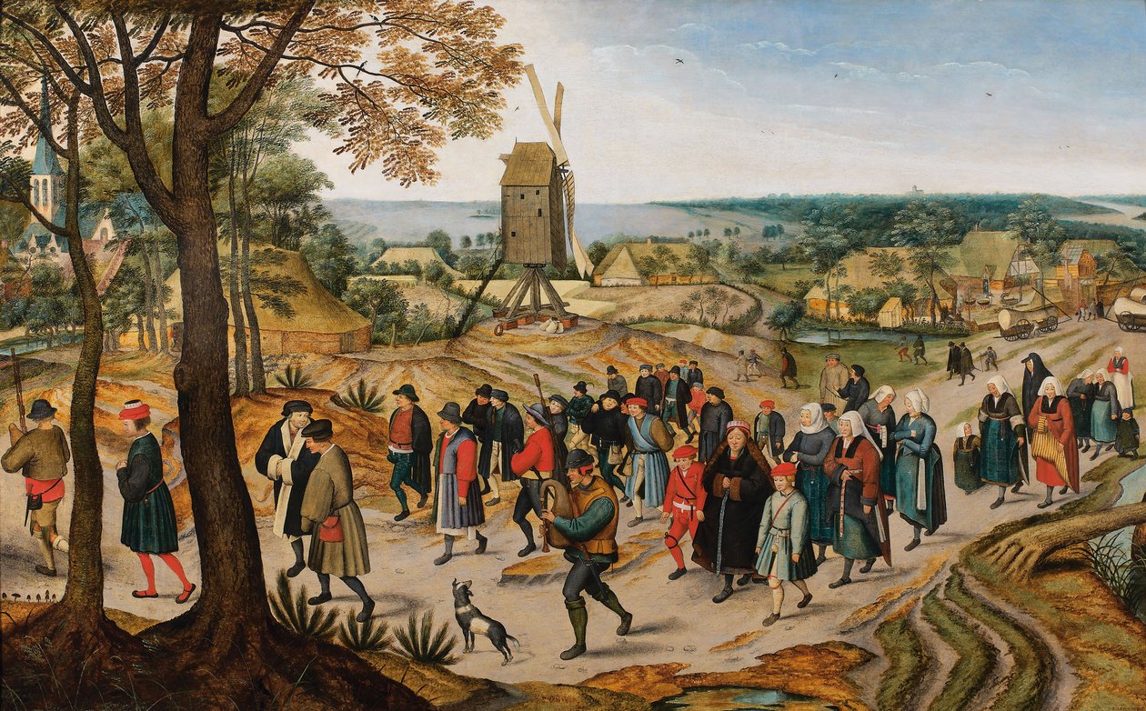 Bryllupsoptoget, 1627. af Jan Brueghel the Younger