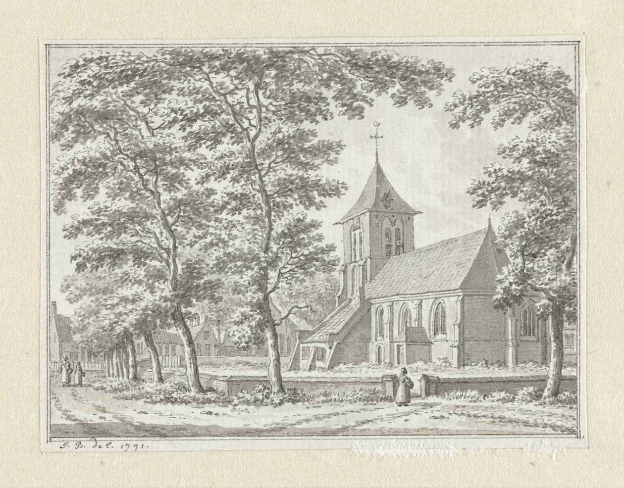 Biggekerke kirke af Jan Bulthuis