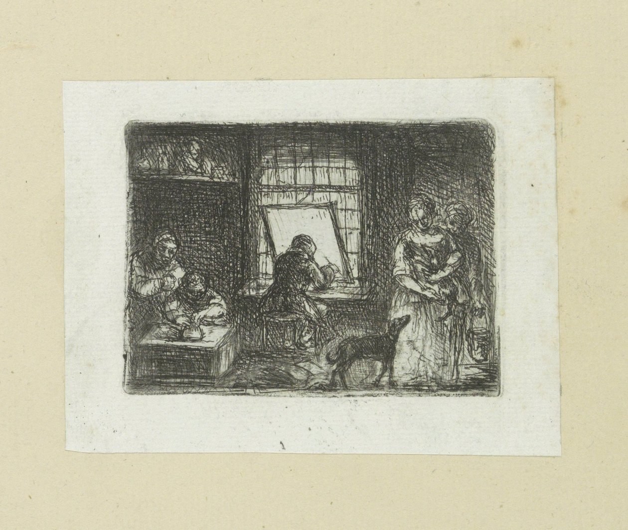 Interiør fra en prentatelier The Compleat Work of Etchings af John Chalon / Oeuvre Complette des Eaux Fortes af Jean Chalon (serietitel) af Jan Chalon