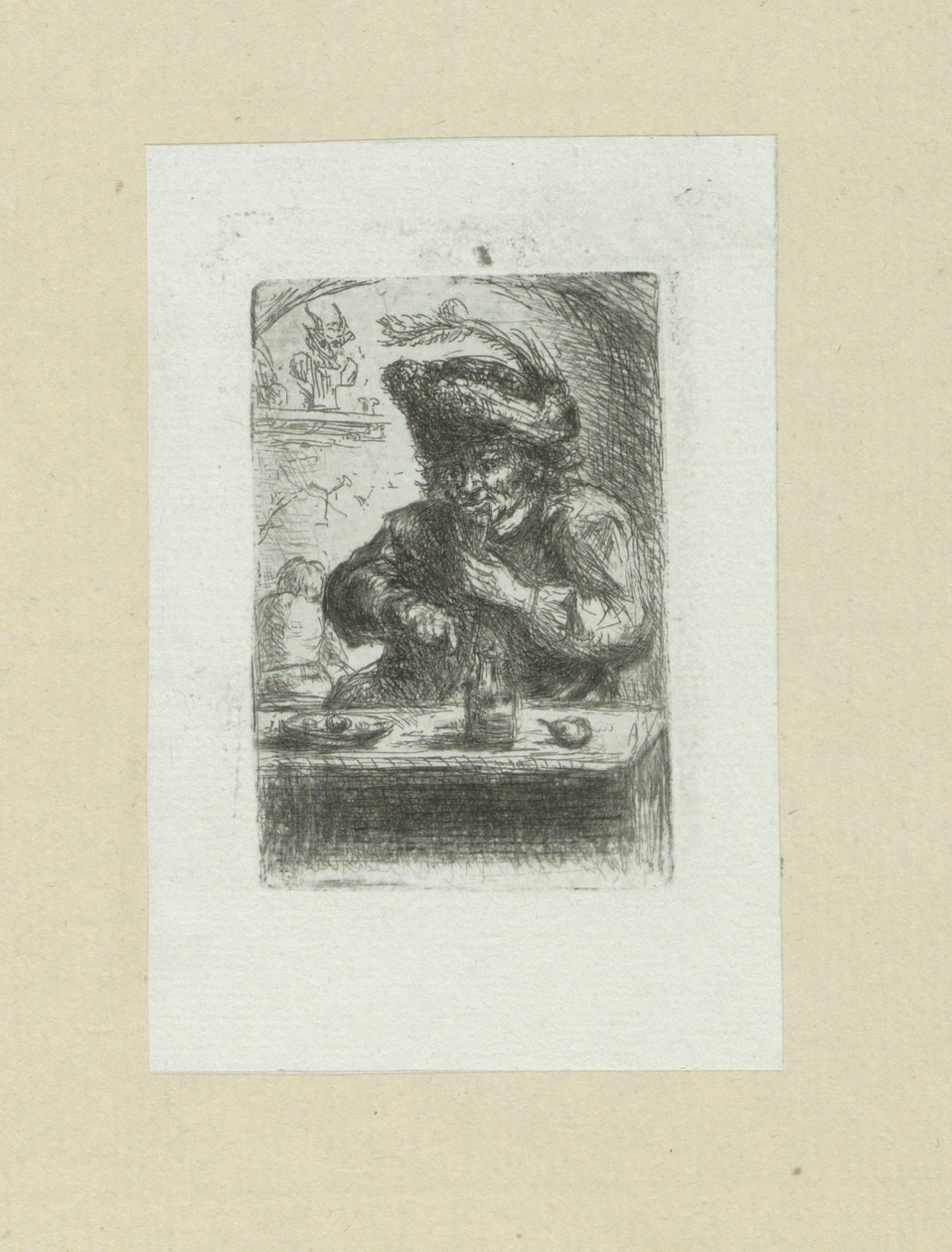 Man til de eettafel The Compleat Work of Etchings af John Chalon / Oeuvre Complette des Eaux Fortes af Jean Chalon (serietitel) af Jan Chalon