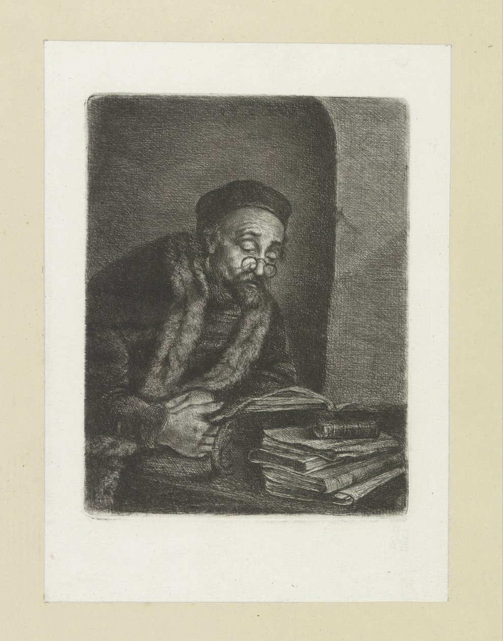 Mand køber kontor The Compleat Work of Etchings af John Chalon / Oeuvre Complette des Eaux Fortes af Jean Chalon (serietitel) af Jan Chalon