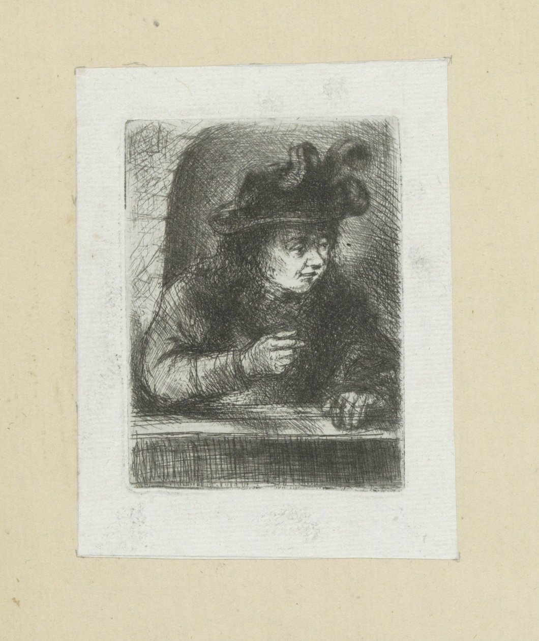 Mand ved rækværk The Compleat Work of Etchings af John Chalon / Oeuvre Complette des Eaux Fortes af Jean Chalon (serietitel) af Jan Chalon