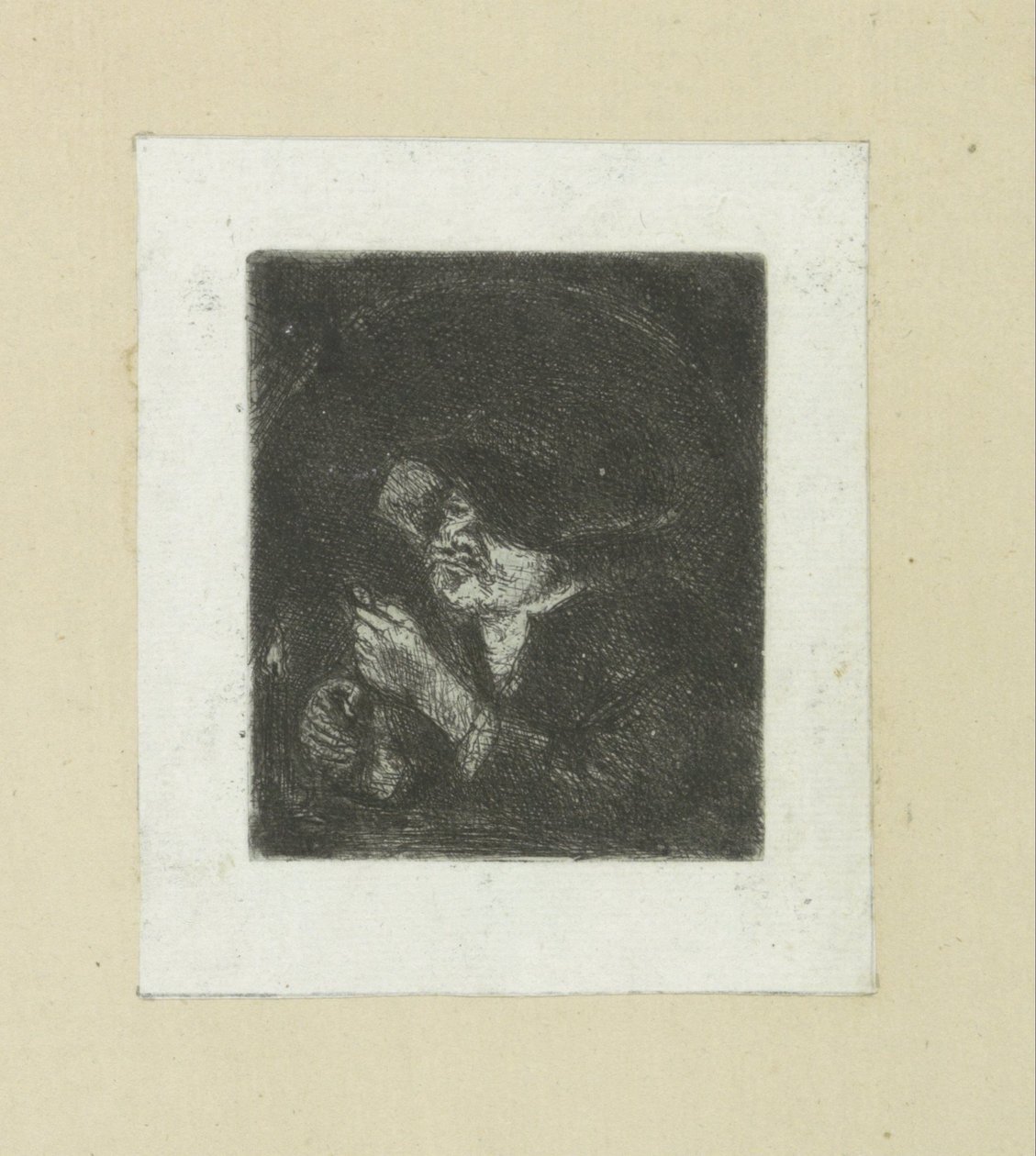 Mand ved kaarslicht The Compleat Work of Etchings af John Chalon / Oeuvre Complette des Eaux Fortes af Jean Chalon (serietitel) af Jan Chalon