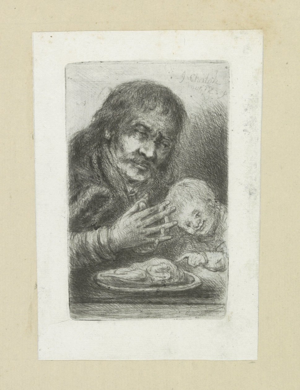 Naturalmand til de eettafel The Compleat Work of Etchings af John Chalon / Oeuvre Complette des Eaux Fortes af Jean Chalon (serietitel) af Jan Chalon