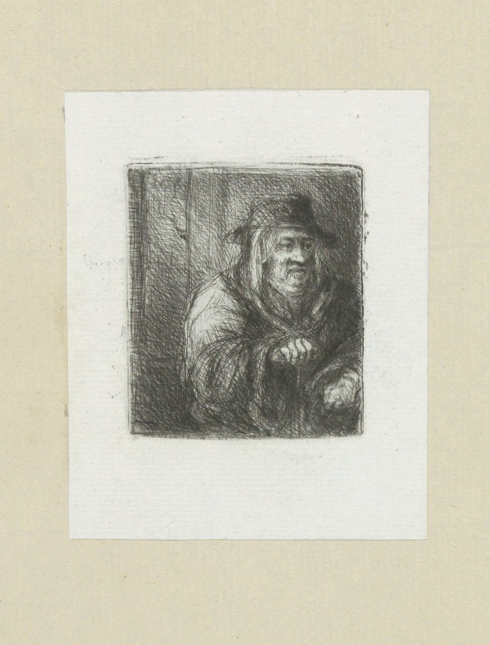 Oude mand satte kamin i hakke The Compleat Work of Etchings af John Chalon / Oeuvre Complette des Eaux Fortes af Jean Chalon (serietitel) af Jan Chalon
