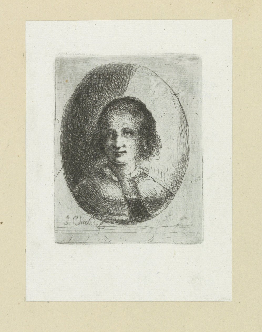 Portræt af Christina Chalon The Compleat Work of Etchings af John Chalon / Oeuvre Complette des Eaux Fortes af Jean Chalon (serietitel) af Jan Chalon