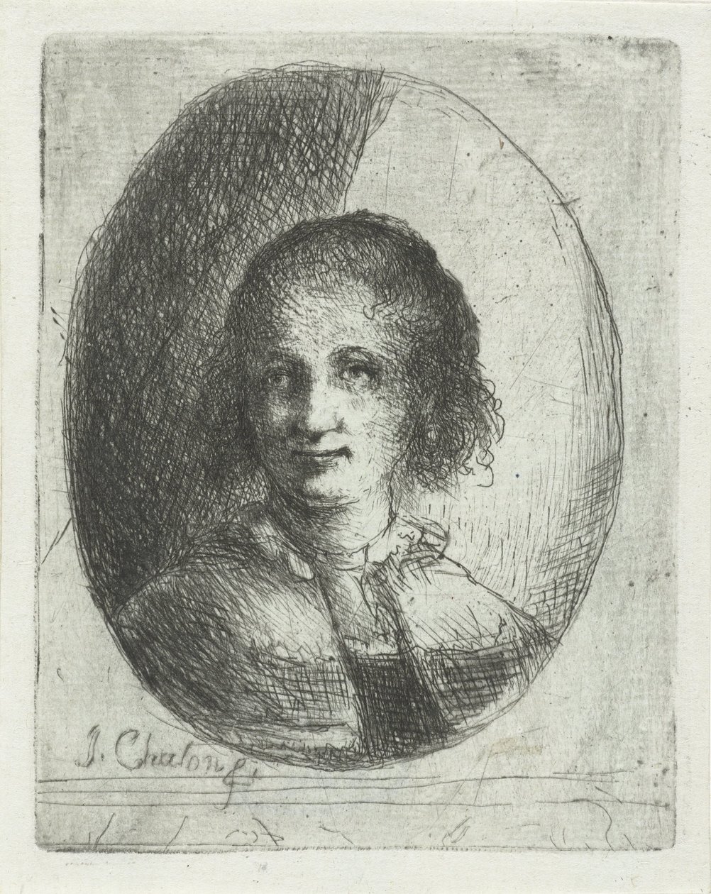 Portret af Christina Chalon af Jan Chalon