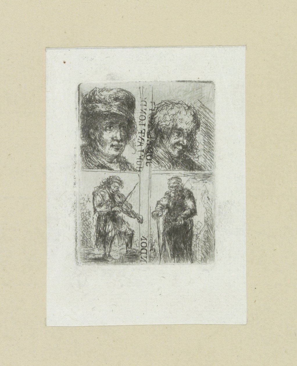 Vier mannen The Compleat Work of Etchings af John Chalon / Oeuvre Complette des Eaux Fortes af Jean Chalon (serietitel) af Jan Chalon