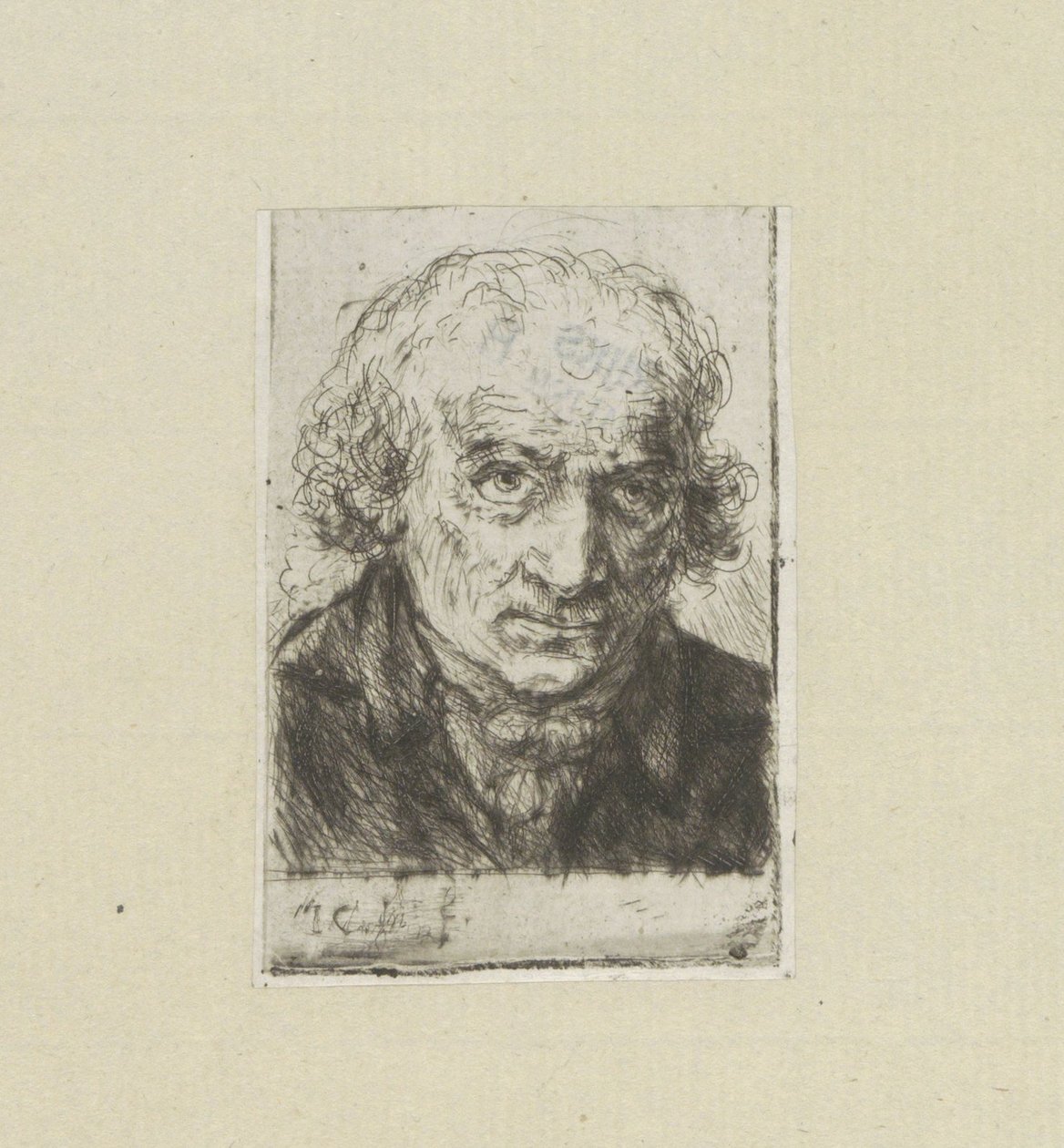 Volwassen mand, naar ret The Compleat Work of Etchings af John Chalon / Oeuvre Complette des Eaux Fortes af Jean Chalon (serietitel) af Jan Chalon