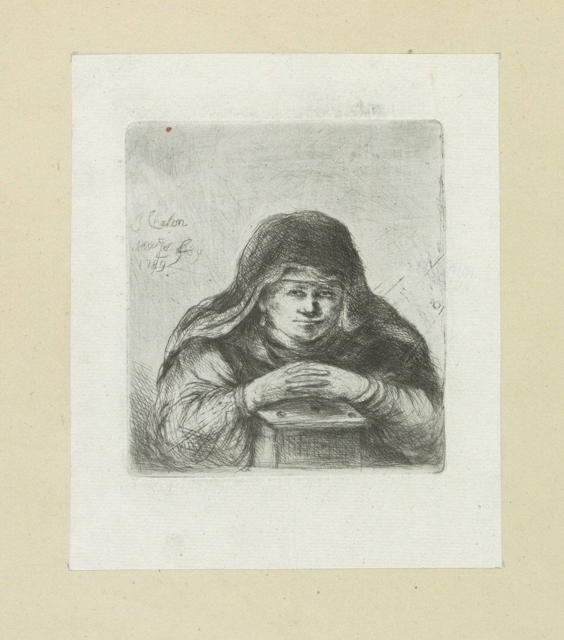 Kvinde over et komfur The Compleat Work of Etchings af John Chalon / Oeuvre Complette des Eaux Fortes af Jean Chalon (serietitel) af Jan Chalon