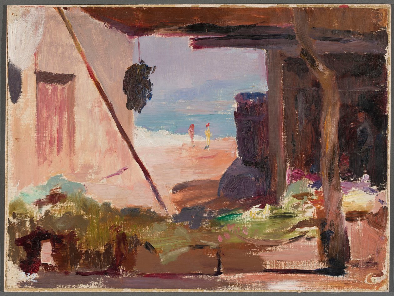 Fragment af bygninger ved havet. Fra en rejse til Konstantinopel af Jan Ciągliński
