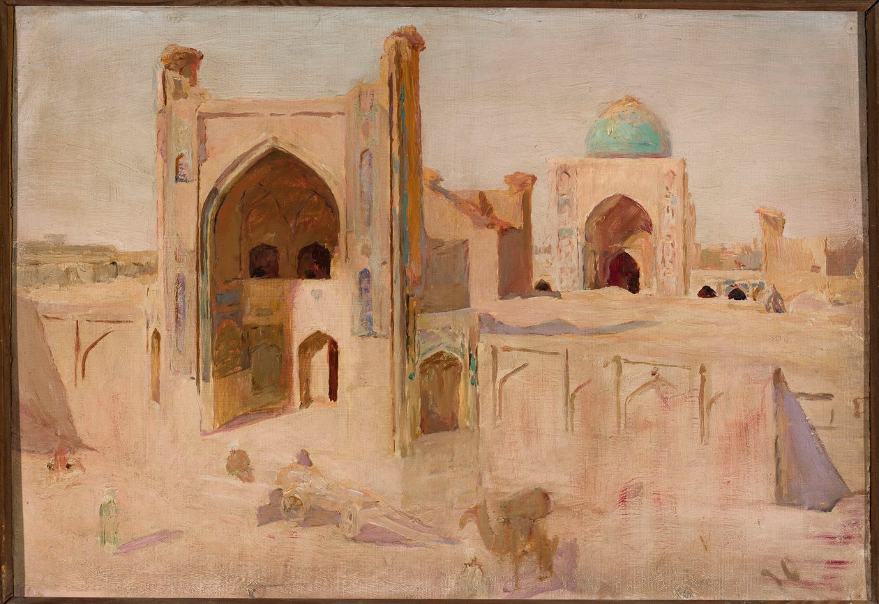 Kalan-moskeen i Bukhara. Fra en rejse til Turkestan af Jan Ciągliński