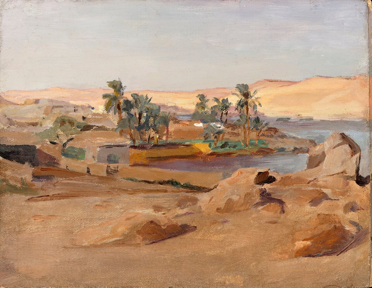 Nilen ved Aswan. Fra en rejse til Egypten af Jan Ciągliński