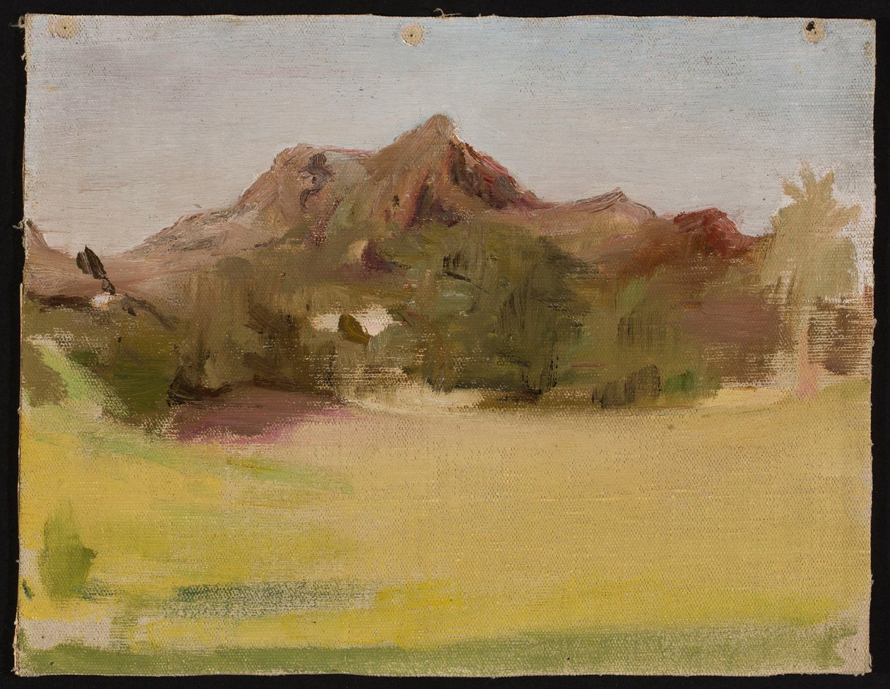 Landschaft mit Bergen. Aus der Reise nach Indien af Jan Ciągliński