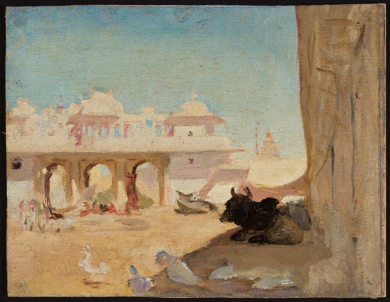 Gården i maharajaens palads. Fra en rejse til Indien af Jan Ciągliński