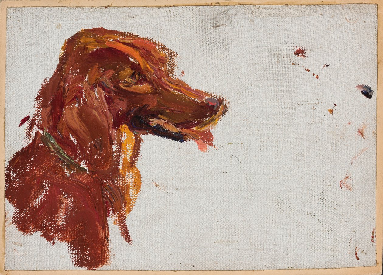 Studie af en hunds hoved af fader Golitsyn. Marjino af Jan Ciągliński