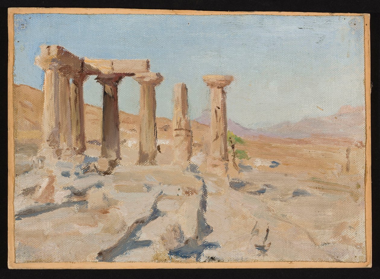 Apollon- og Parnassos-templet i Korinth. Fra en rejse til Grækenland af Jan Ciągliński