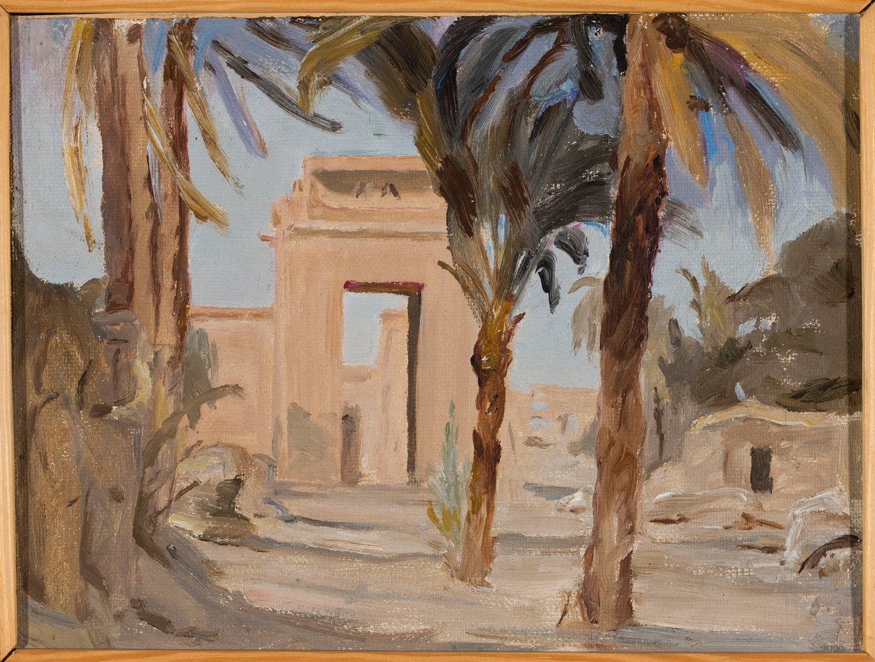 Indgangen til templet i Karnak. Fra en rejse til Egypten af Jan Ciągliński