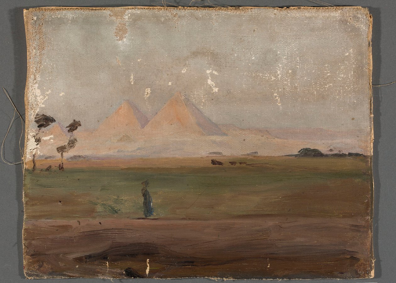 Udsigt til pyramiderne. Fra en rejse til Egypten af Jan Ciągliński