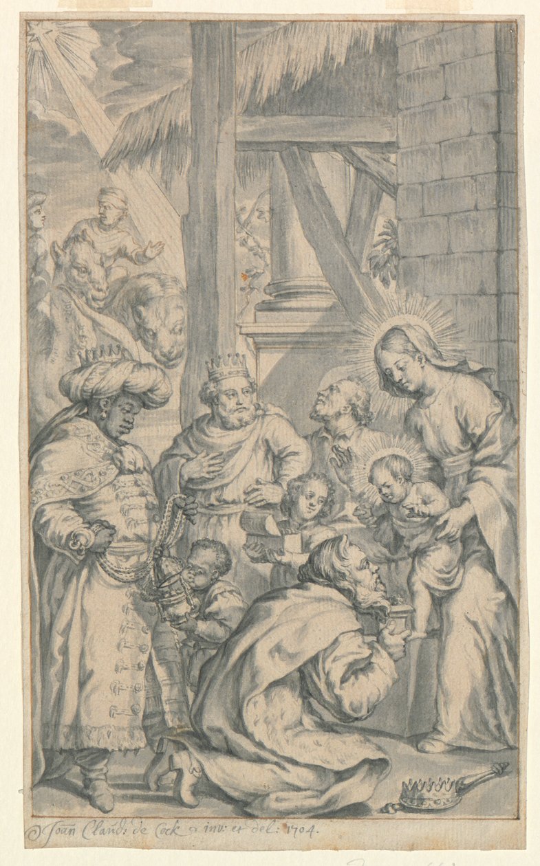 Tilbedelse af de hellige tre konger af Jan Claudius de Cock