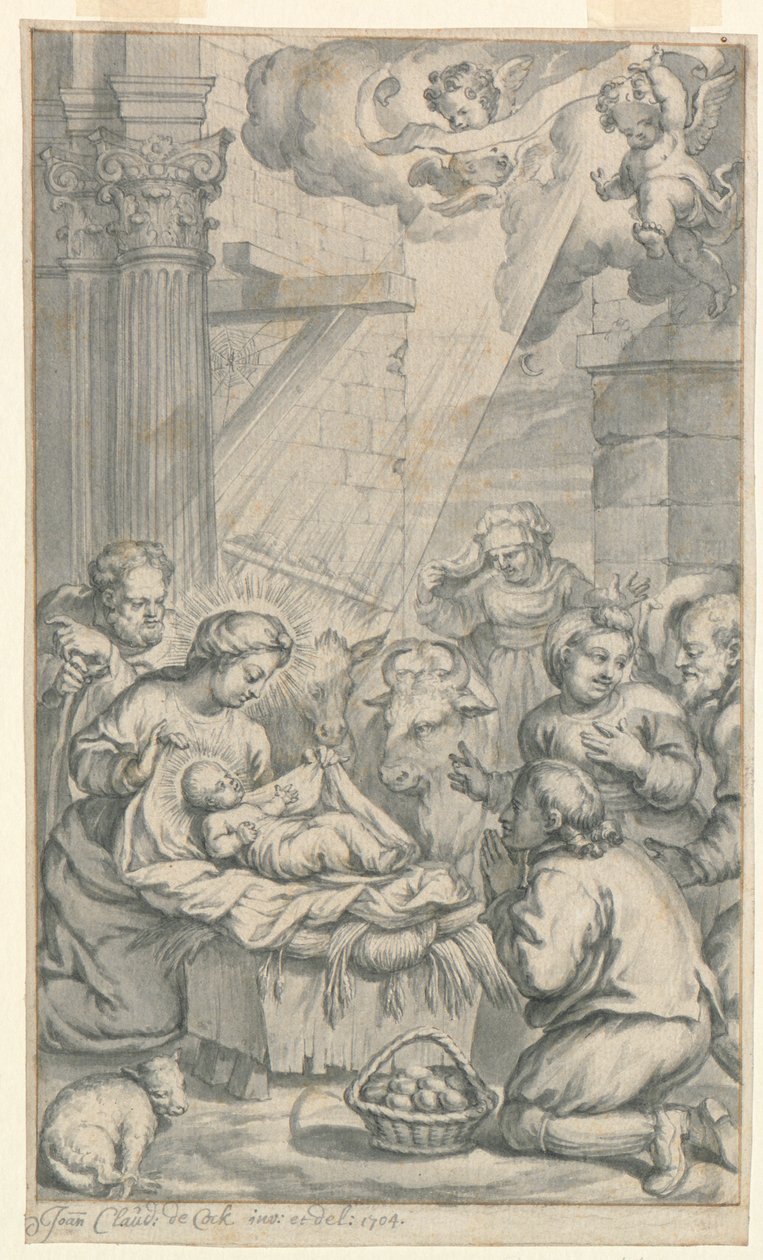 Tilbedelse af hyrderne af Jan Claudius de Cock