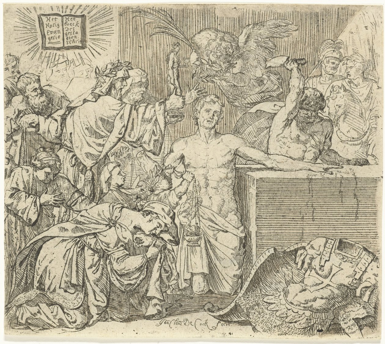 Sankt Quirinus af Neusss martyrium af Jan Claudius de Cock