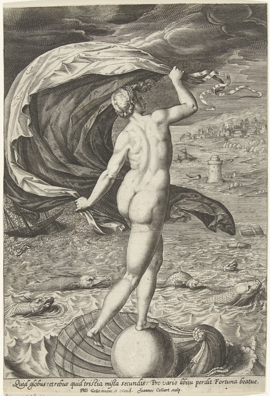 Fortuin (Fortuna) af Jan Collaert (II)